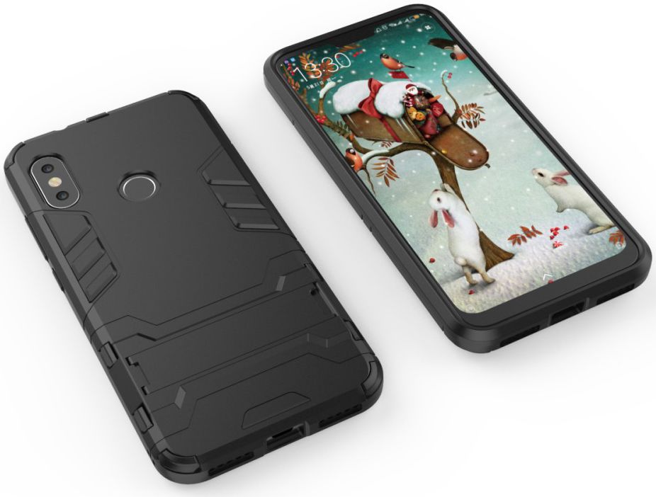 Xiaomi Mi A2 Lite Hybride Hoesje met Standaard Zwart afbeelding 3