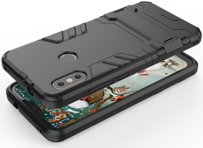Xiaomi Mi A2 Lite Hybride Hoesje met Standaard Zwart afbeelding 4
