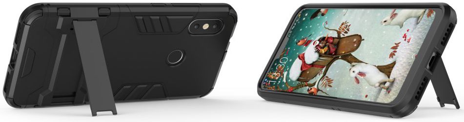Xiaomi Mi A2 Lite Hybride Hoesje met Standaard Zwart afbeelding 7
