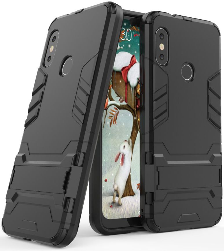 Xiaomi Mi A2 Lite Hybride Hoesje met Standaard Zwart afbeelding 8