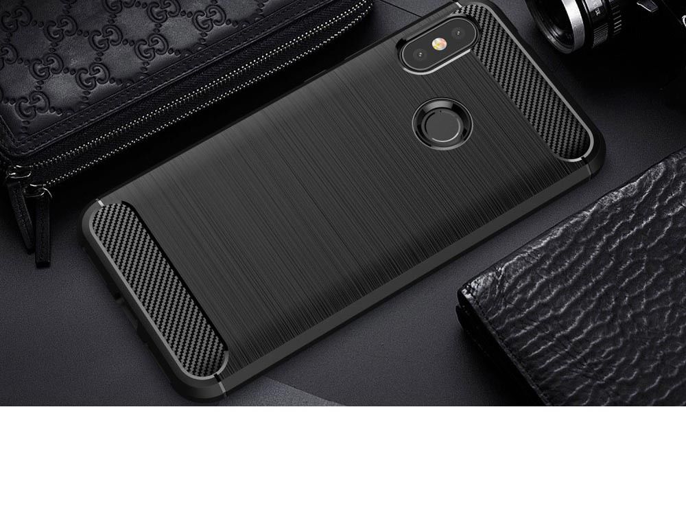 Xiaomi Mi A2 Lite Geborsteld TPU Hoesje Zwart afbeelding 11