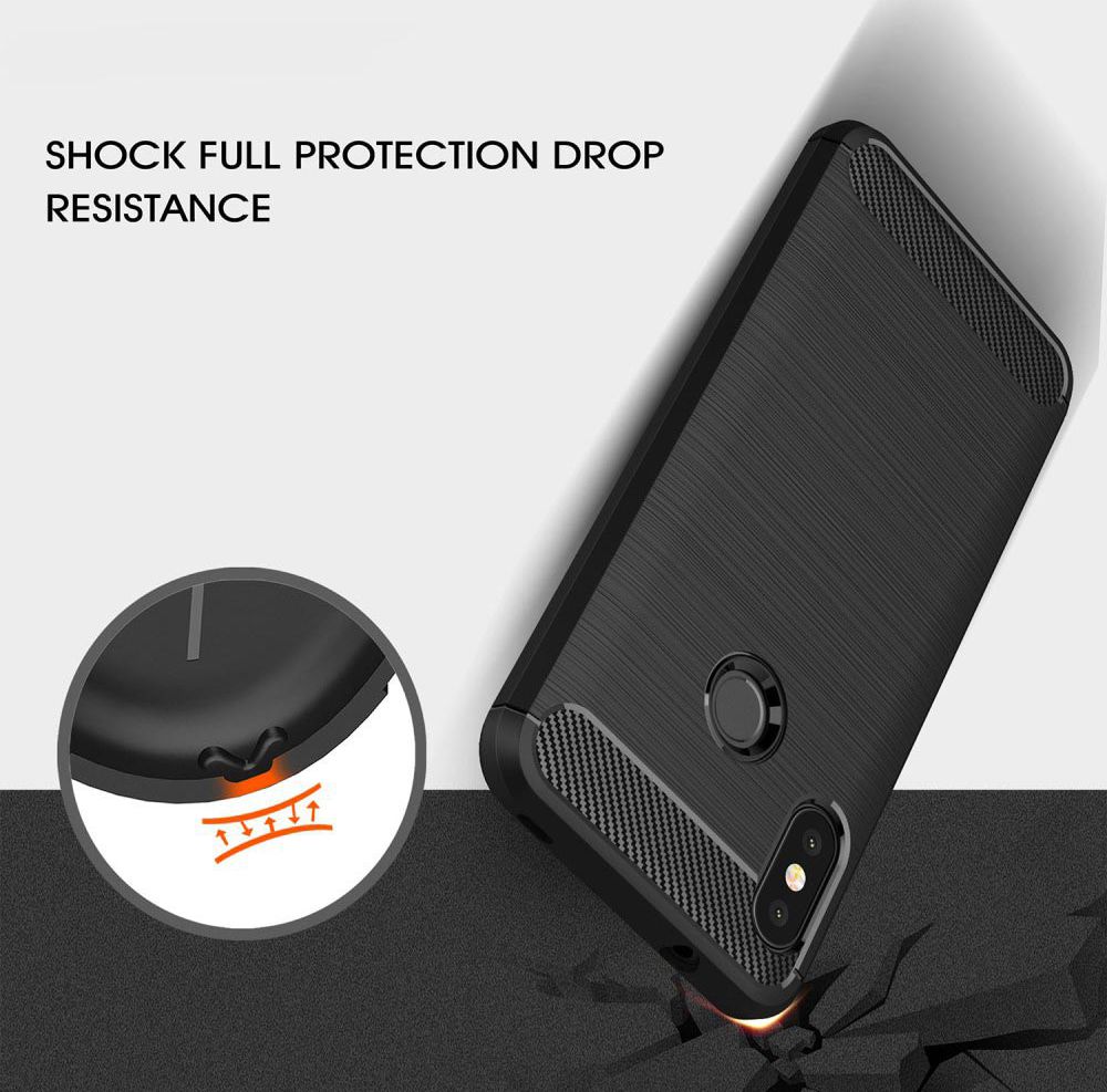 Xiaomi Mi A2 Lite Geborsteld TPU Hoesje Zwart afbeelding 7