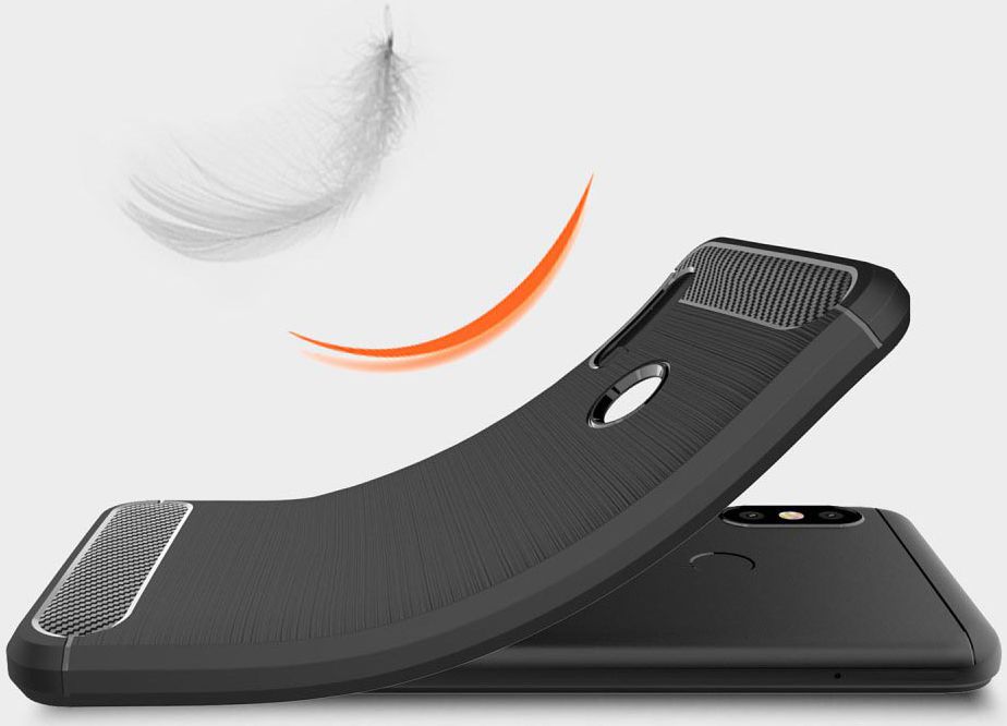 Xiaomi Mi A2 Lite Geborsteld TPU Hoesje Zwart afbeelding 8