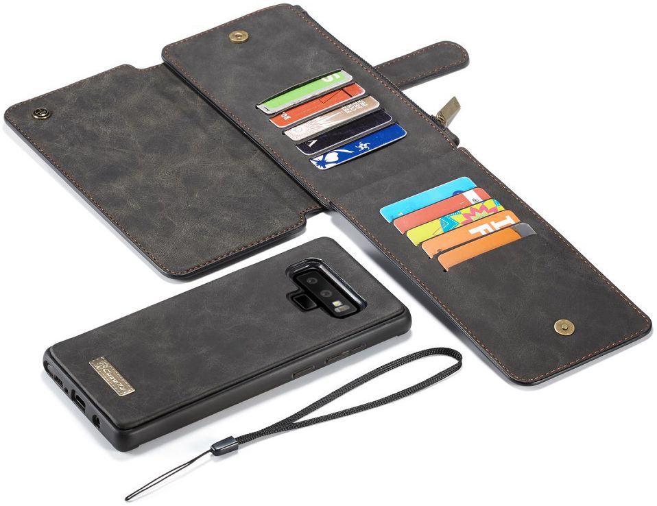 Samsung Galaxy Note 9 Leren 2-in-1 Portemonnee Hoesje Zwart afbeelding 22