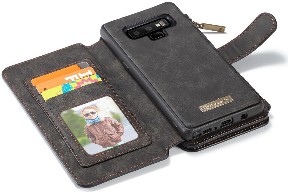 Samsung Galaxy Note 9 Leren 2-in-1 Portemonnee Hoesje Zwart afbeelding 25