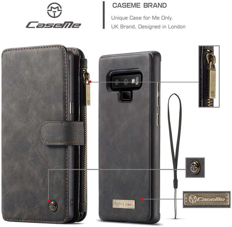 Samsung Galaxy Note 9 Leren 2-in-1 Portemonnee Hoesje Zwart afbeelding 8
