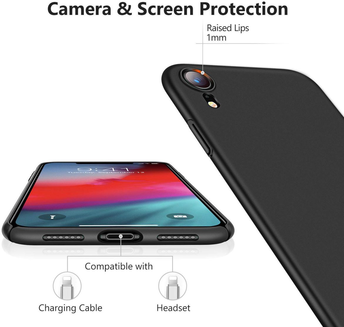 Apple iPhone XR TPU Hoesje Zwart afbeelding 2