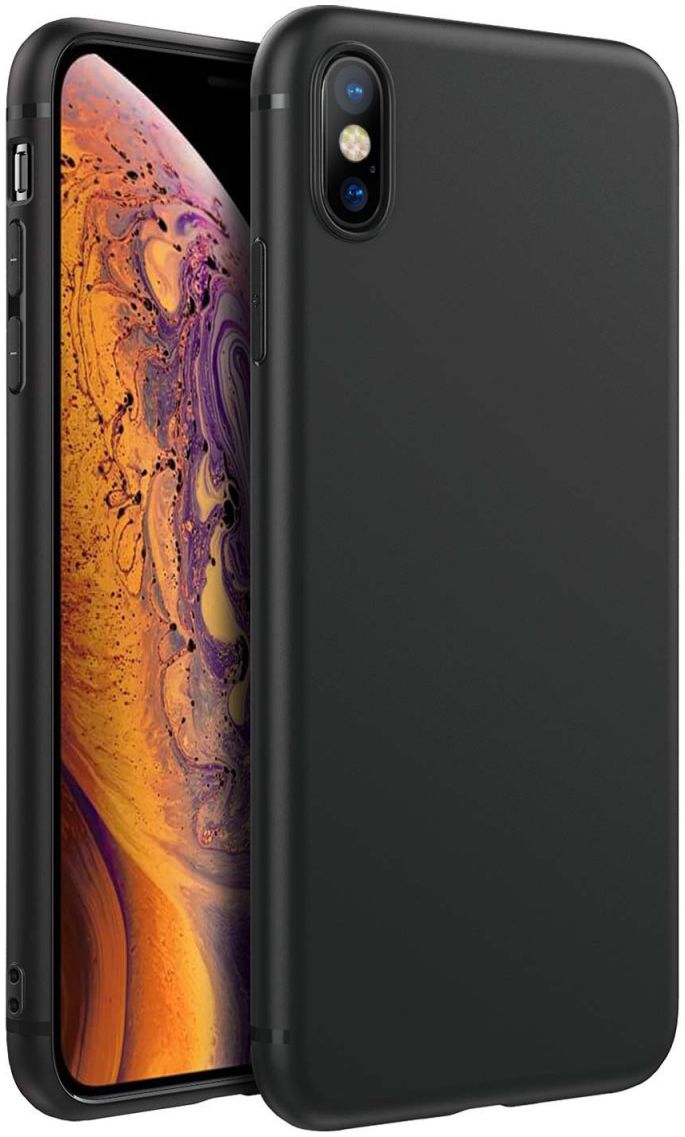 Apple iPhone XS Max Ultra Dun TPU Hoesje Zwart afbeelding 1