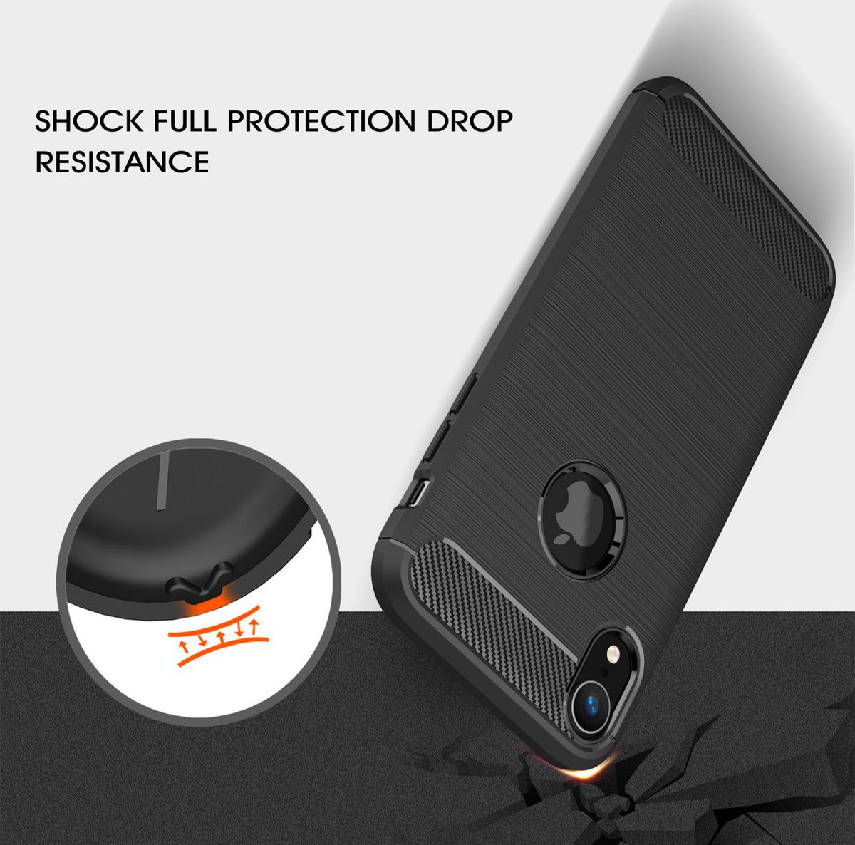 Apple iPhone XR Geborsteld TPU Hoesje Rood afbeelding 4