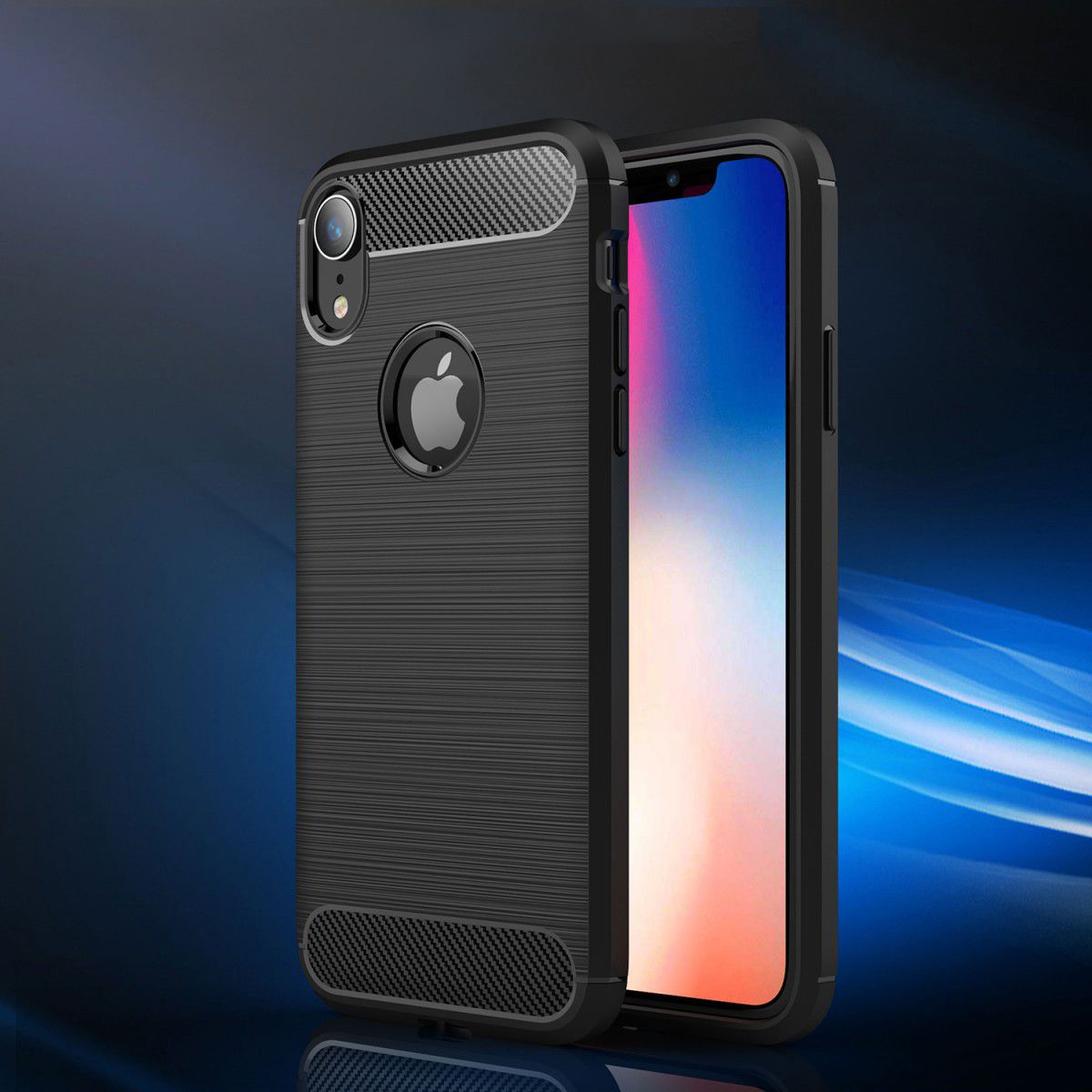Apple iPhone XR Geborsteld TPU Hoesje Rood afbeelding 6
