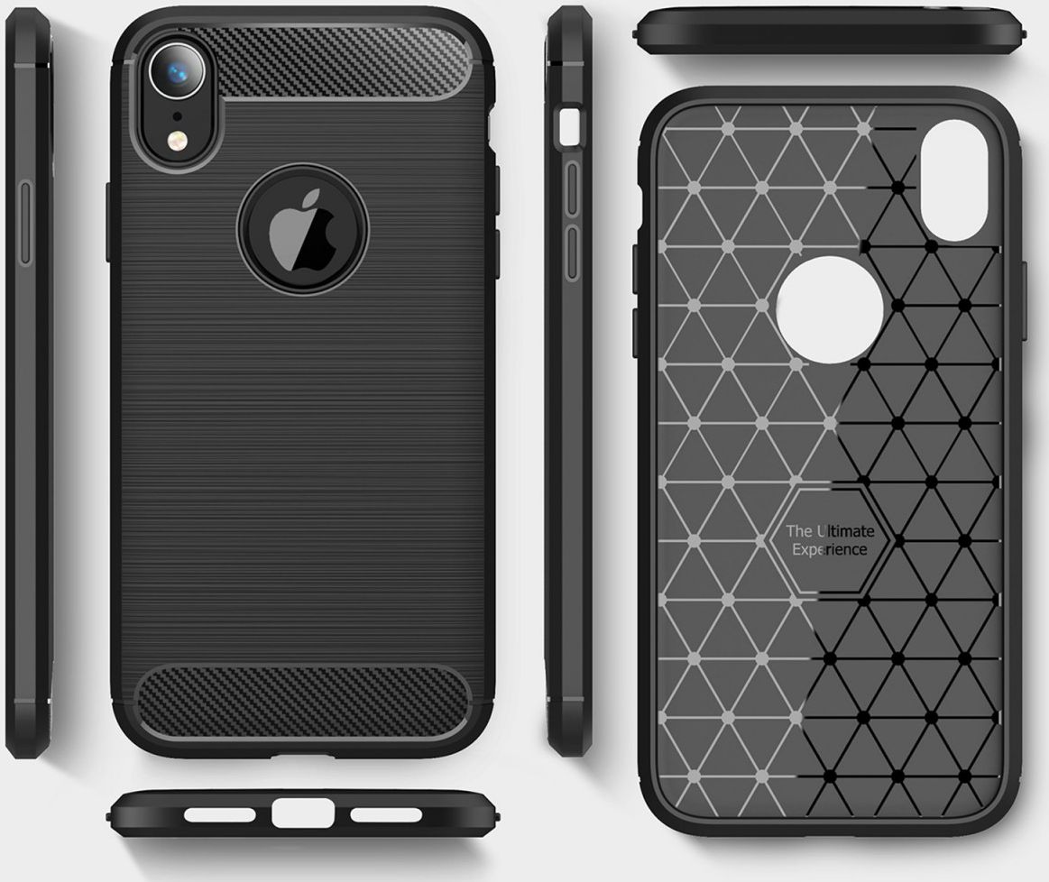 Apple iPhone XR Geborsteld TPU Hoesje Grijs afbeelding 11