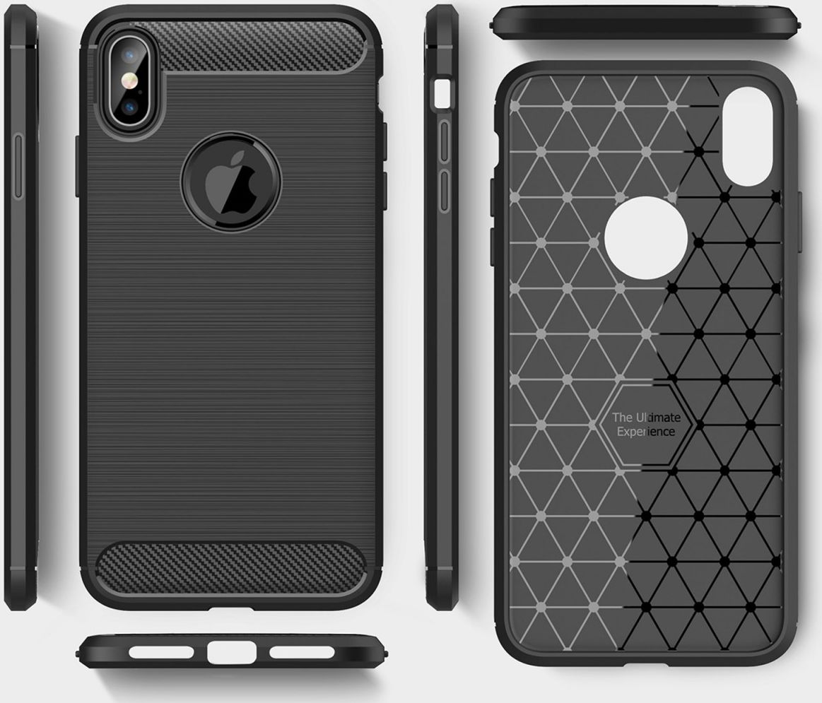 Apple iPhone XS Max Geborsteld TPU Hoesje Grijs afbeelding 11