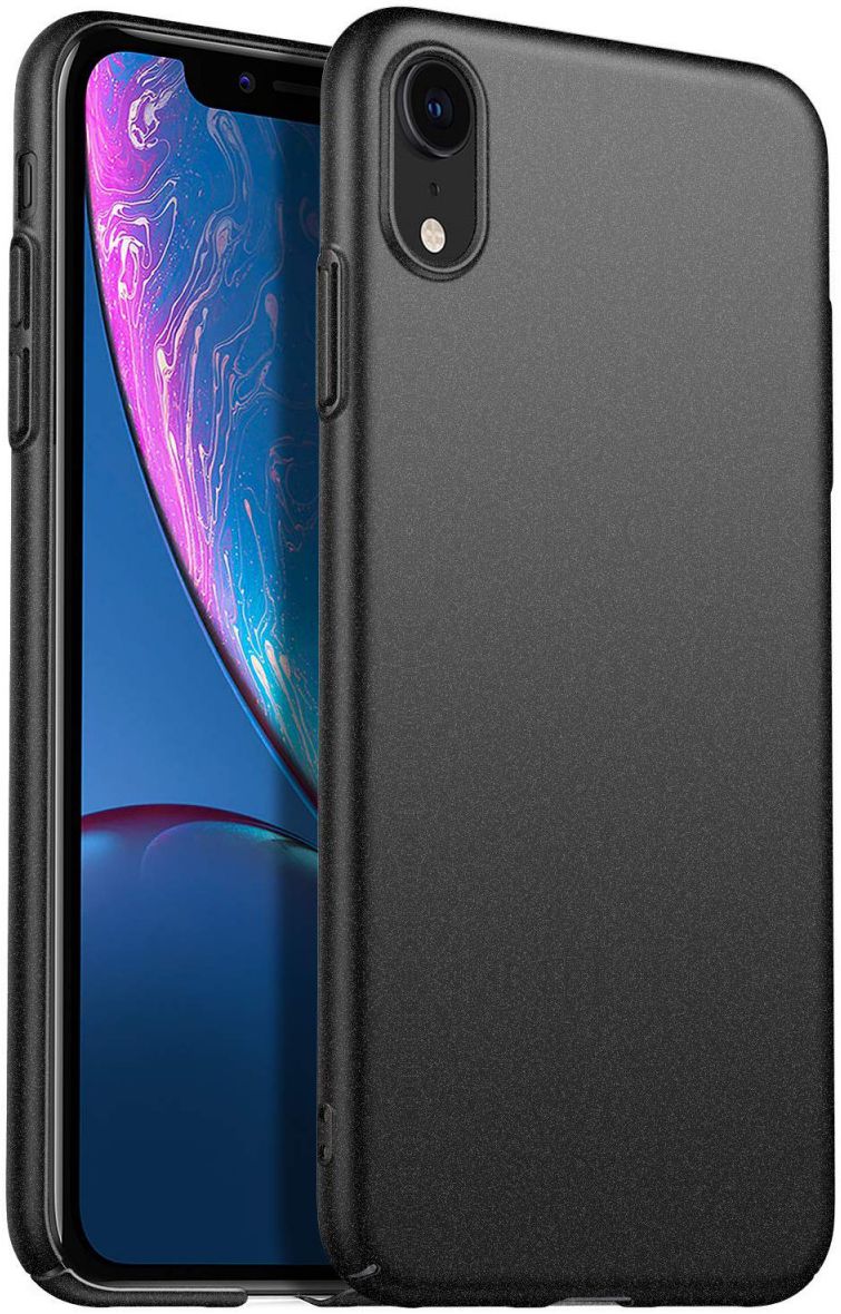 Apple iPhone XR Dun Mat Back Cover Hoesje Zwart afbeelding 1