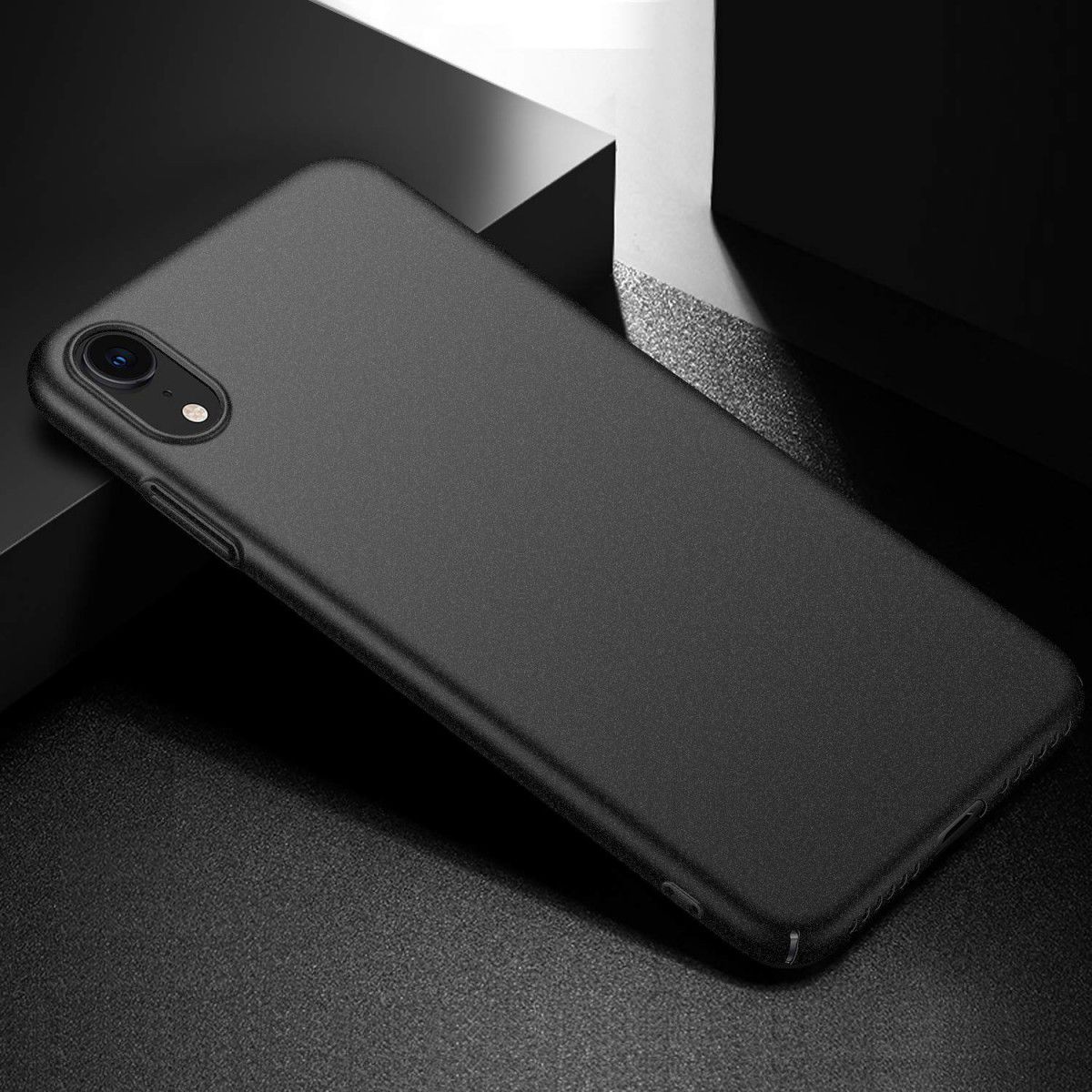 Apple iPhone XR Dun Mat Back Cover Hoesje Zwart afbeelding 2