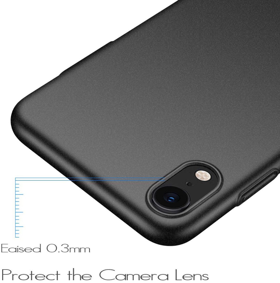 Apple iPhone XR Dun Mat Back Cover Hoesje Zwart afbeelding 5