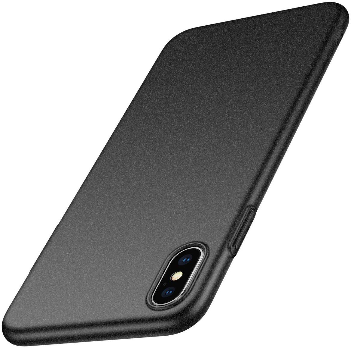 Apple iPhone XS Max Dun Mat Back Cover Hoesje Zwart afbeelding 3