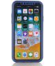 Apple iPhone XS Full Cover Hard Case met Tempered Glass Blauw