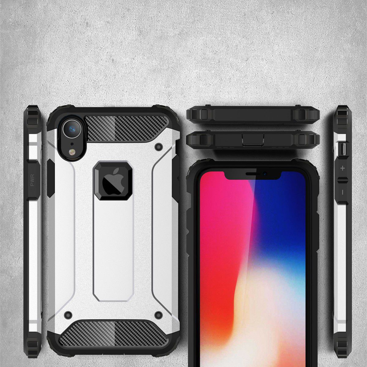 Apple IPhone XR Hoesje Shock Proof Hybride Back Cover Goud afbeelding 8
