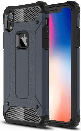 Apple IPhone XR Hoesje Shock Proof Hybride Back Cover Blauw afbeelding 1