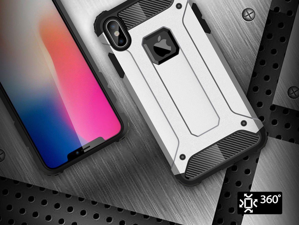 Apple IPhone XS Max Hoesje Shock Proof Hybride Back Cover Goud afbeelding 8