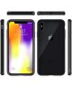 Apple iPhone XS Max Hoesje Armor Back Cover Transparant Zwart