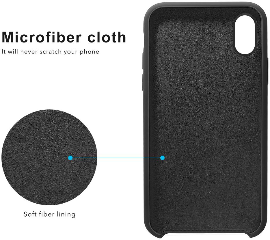 Apple iPhone XR Siliconen Hoesje Zwart afbeelding 12