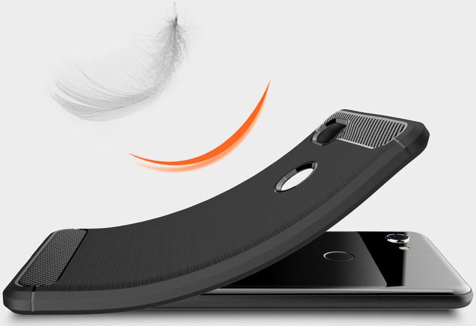 Google Pixel 3 XL Geborsteld TPU Hoesje Grijs afbeelding 5