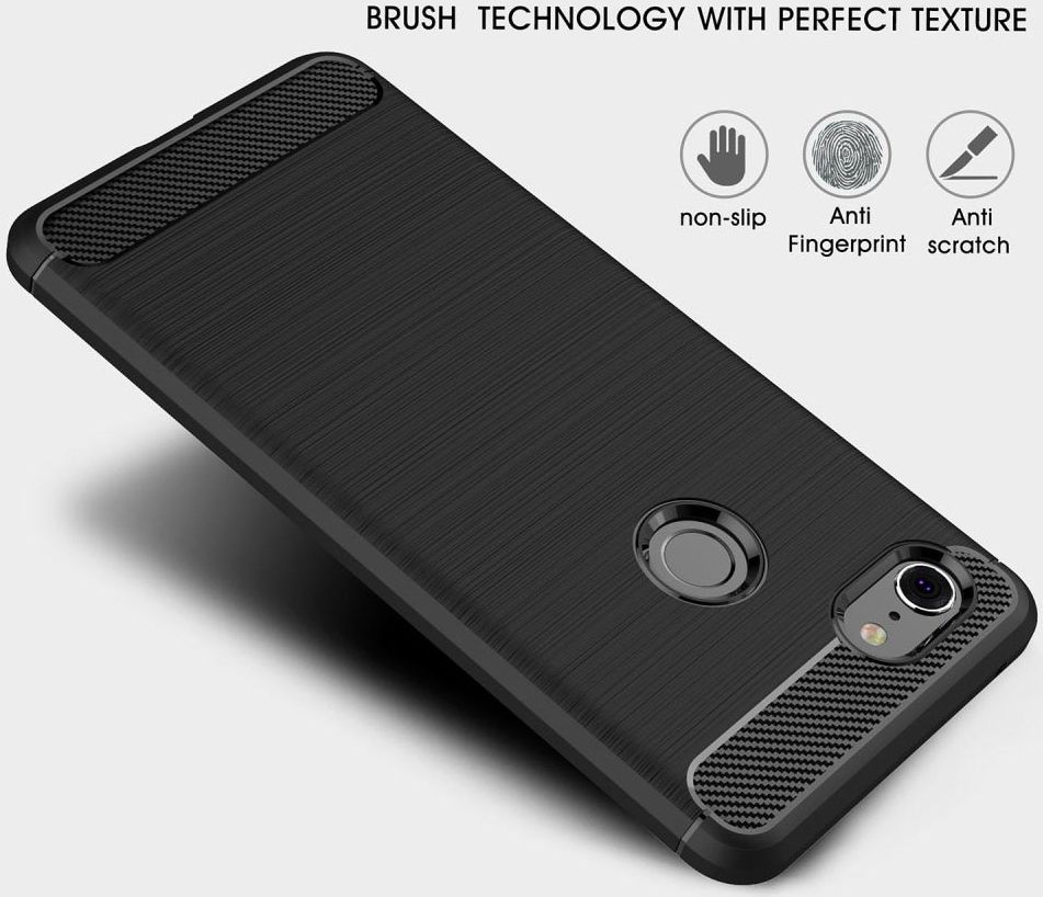 Google Pixel 3 XL Geborsteld TPU Hoesje Grijs afbeelding 7