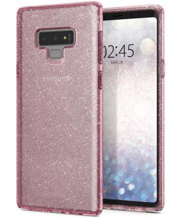 Spigen Liquid Crystal Glitter Galaxy Note 9 Hoesje Rose Quartz Hoesjes