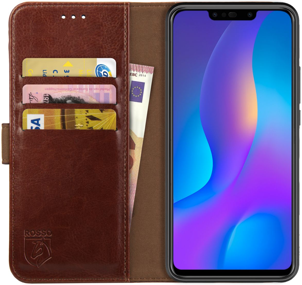 Rosso Element Huawei P Smart Plus Hoesje Book Cover Bruin afbeelding 1