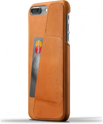 Mujjo Lederen Wallet Case Apple iPhone 7 Plus / 8 Plus Bruin Hoesjes