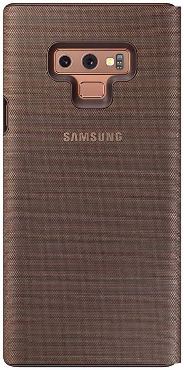 Samsung Galaxy Note 9 Led View Hoesje Bruin afbeelding 2