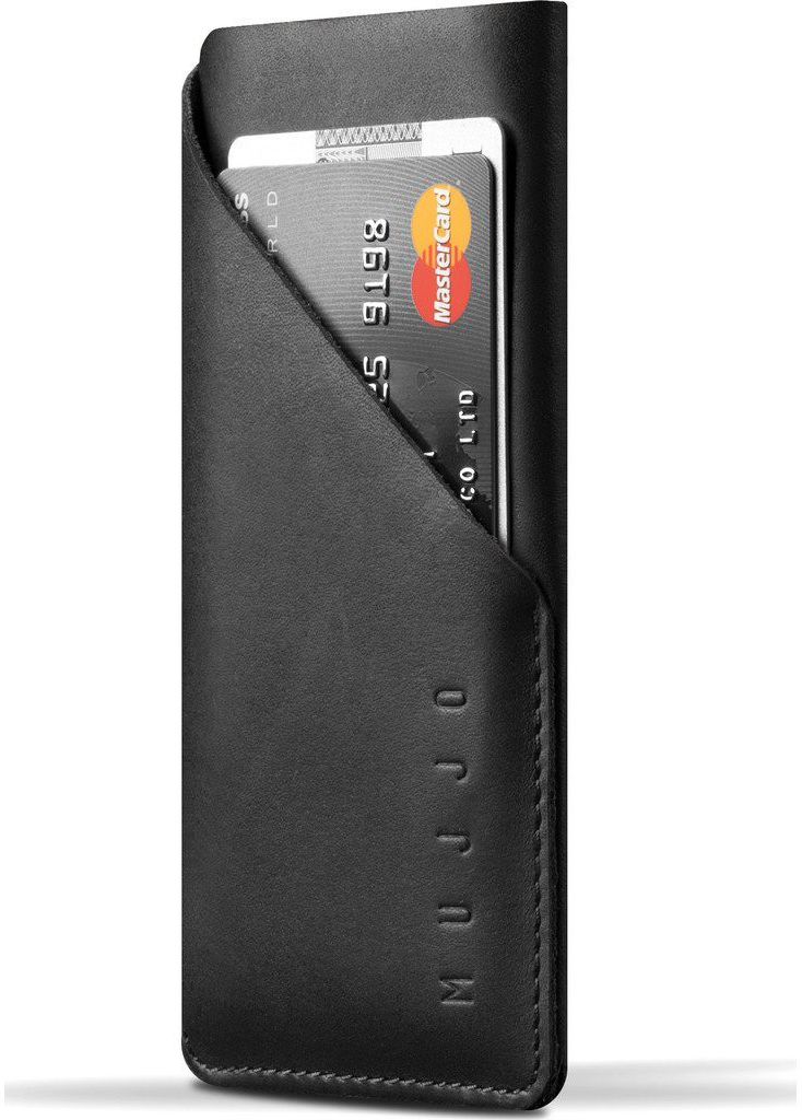 Mujjo Lederen Wallet Sleeve Apple iPhone 7 / 8 Zwart afbeelding 1