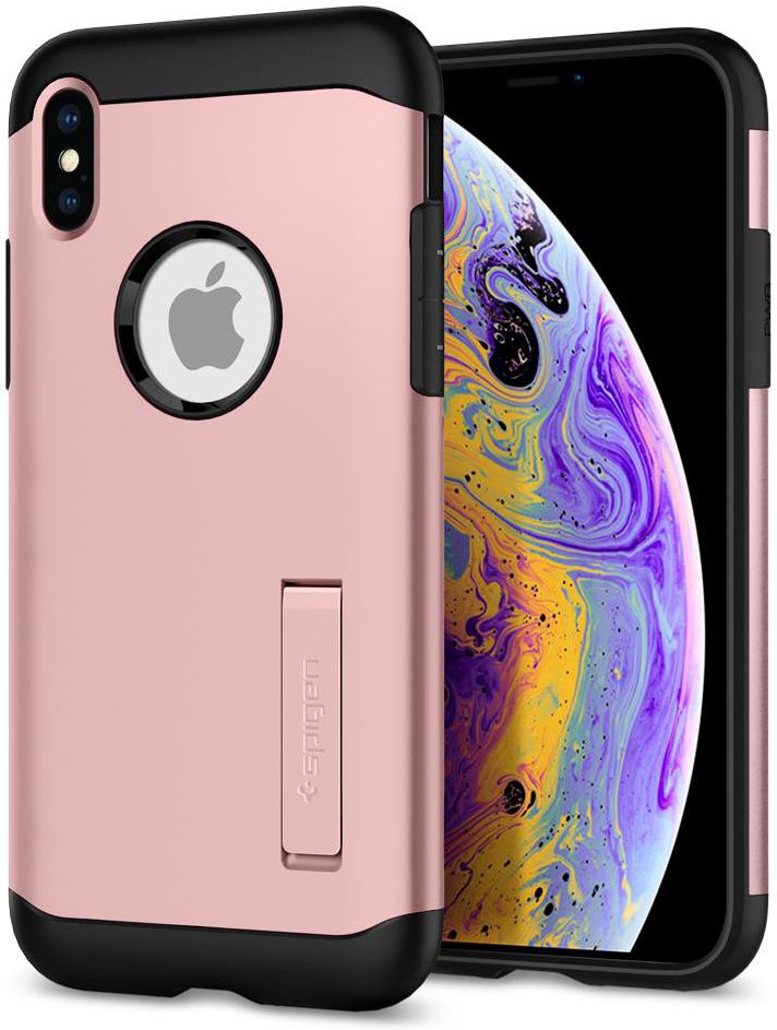 Spigen Slim Armor Apple iPhone XS Hoesje Rose Gold afbeelding 1