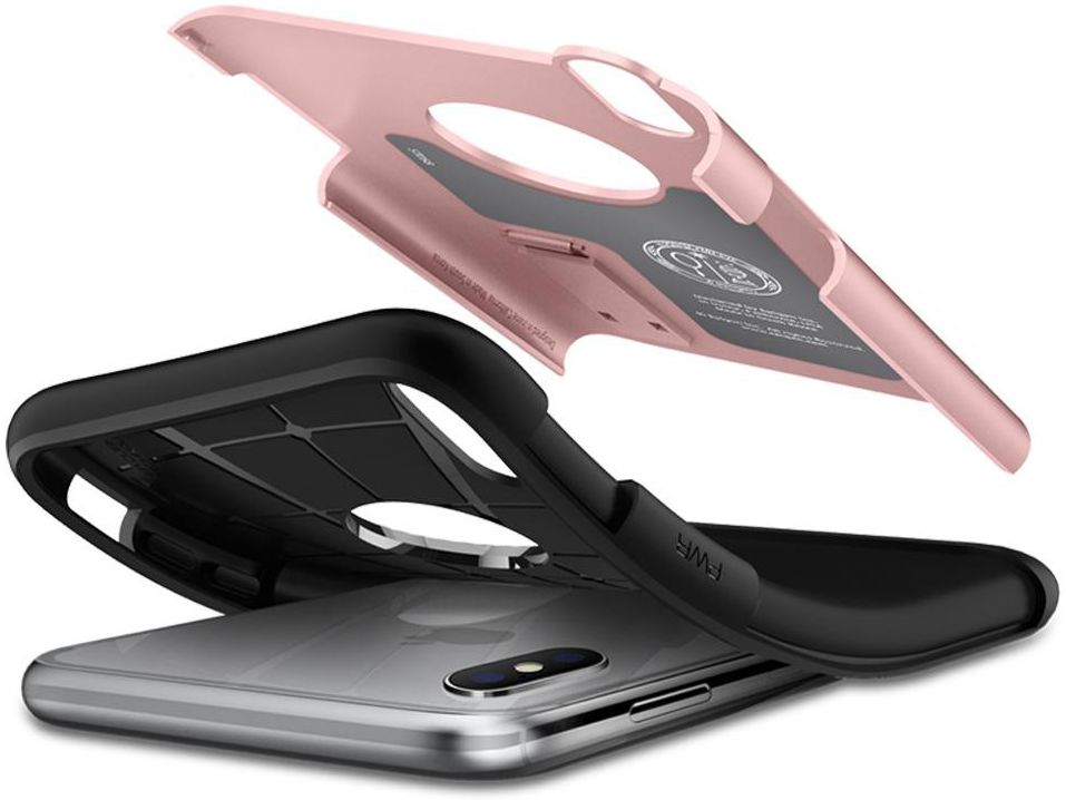 Spigen Slim Armor Apple iPhone XS Hoesje Rose Gold afbeelding 4