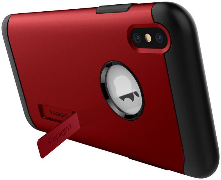 Spigen Slim Armor Apple iPhone XS Hoesje Merlot Red afbeelding 5