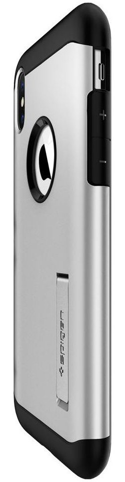 Spigen Slim Armor Apple iPhone XS Hoesje Satin Silver afbeelding 8