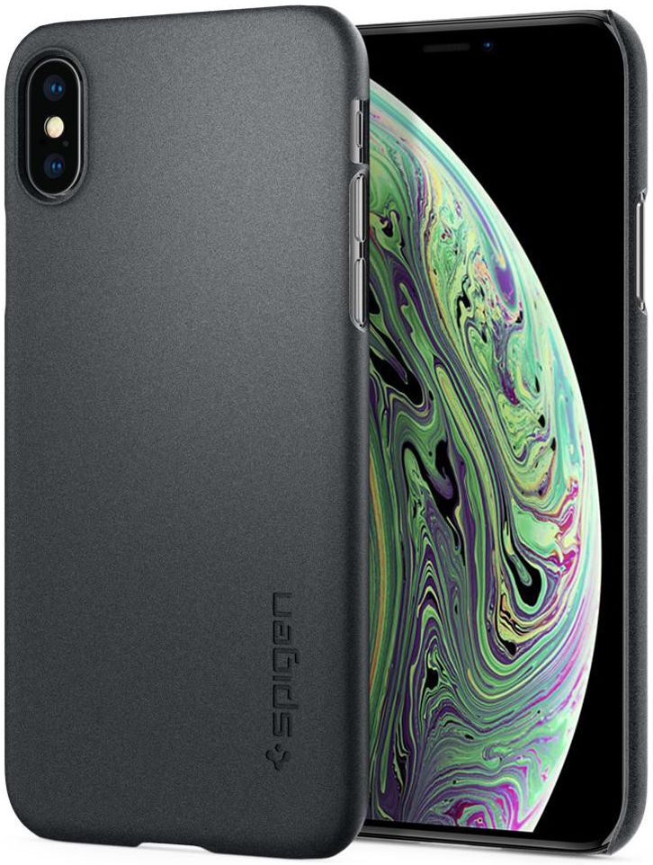 Spigen Thin Fit Case Apple iPhone XS Graphite Gray afbeelding 1