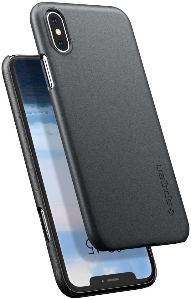 Spigen Thin Fit Case Apple iPhone XS Graphite Gray afbeelding 2