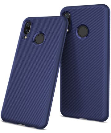 Huawei P Smart Plus TPU Hoesje Donker blauw Hoesjes