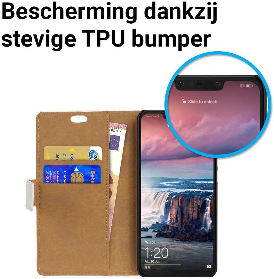 Huawei P Smart Plus Portemonnee Hoesje met Kat Print afbeelding 6
