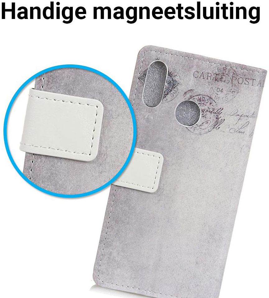Huawei P Smart Plus Portemonnee Hoesje met Kat Print afbeelding 3
