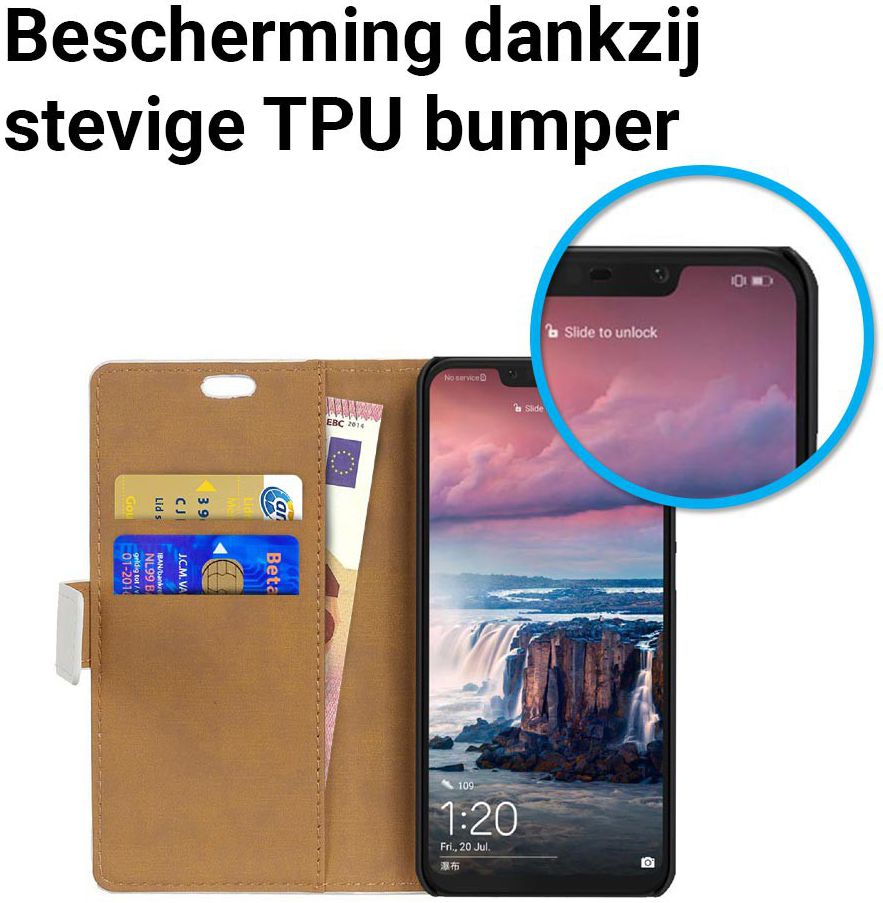 Huawei P Smart Plus Portemonnee Hoesje met Boom Print Groen afbeelding 5