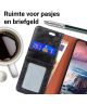 Huawei P Smart Plus Portemonnee Hoesje Echt Leer Zwart