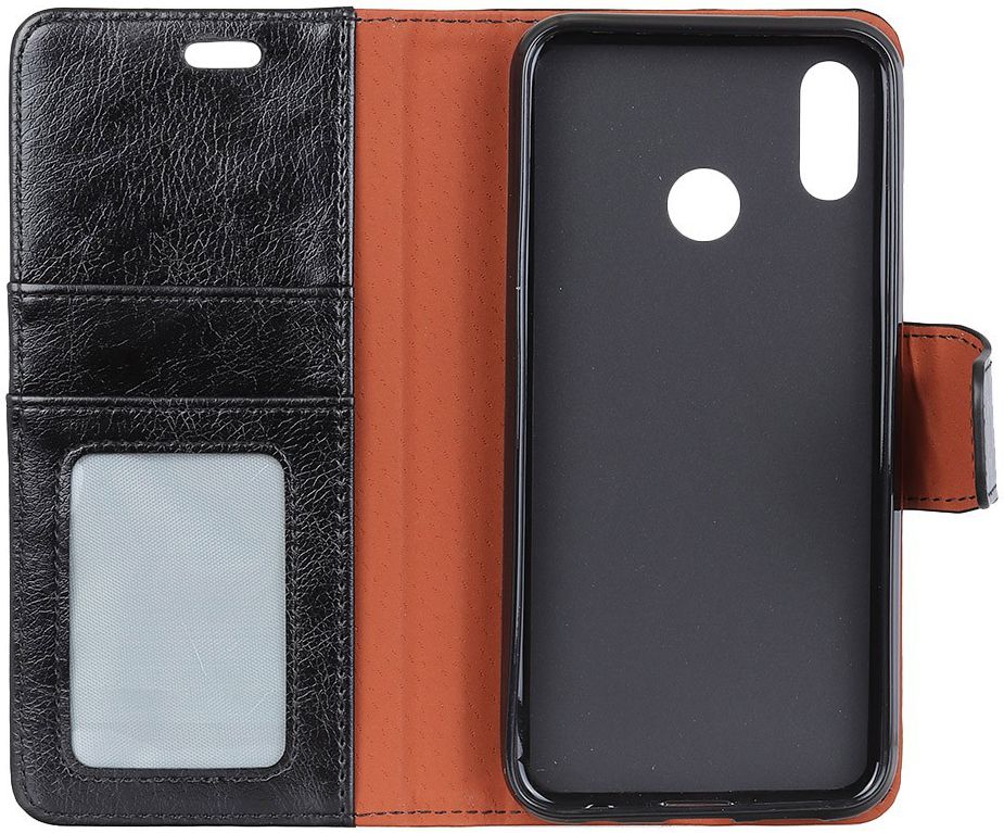 Huawei P Smart Plus Portemonnee Hoesje Echt Leer Zwart afbeelding 7