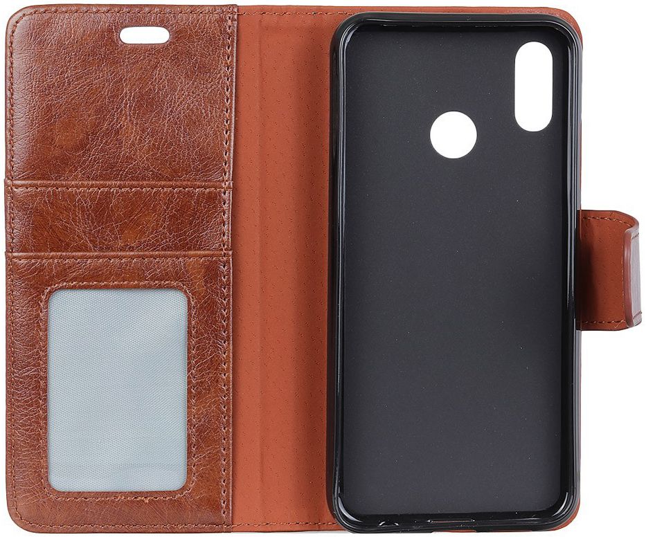 Huawei P Smart Plus Portemonnee Hoesje Echt Leer Bruin afbeelding 7