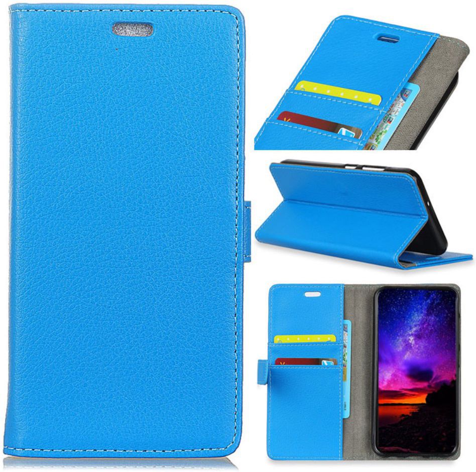 Huawei P Smart Plus Hoesje met Kaarthouder Blauw afbeelding 11