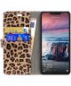 Huawei P Smart Plus Portemonnee Hoesje met Luipaard Print