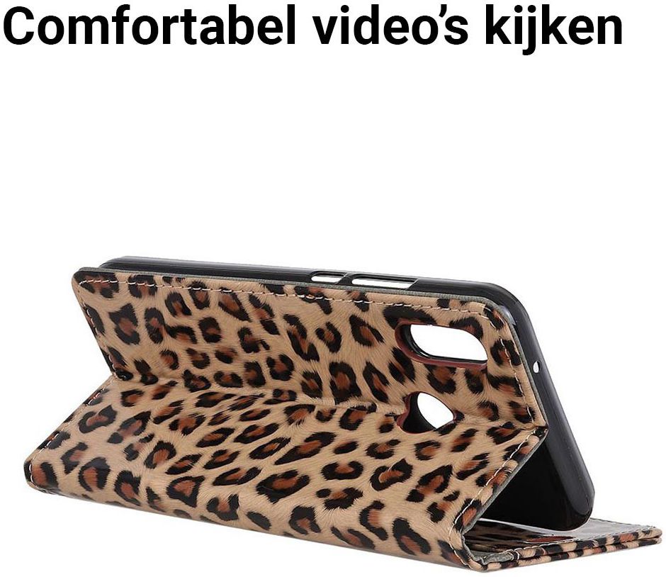 Huawei P Smart Plus Portemonnee Hoesje met Luipaard Print afbeelding 6