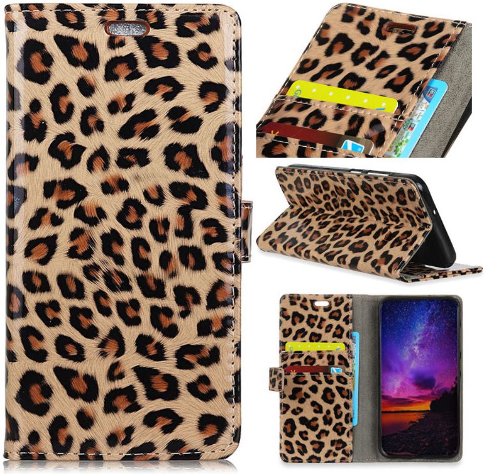 Huawei P Smart Plus Portemonnee Hoesje met Luipaard Print afbeelding 11